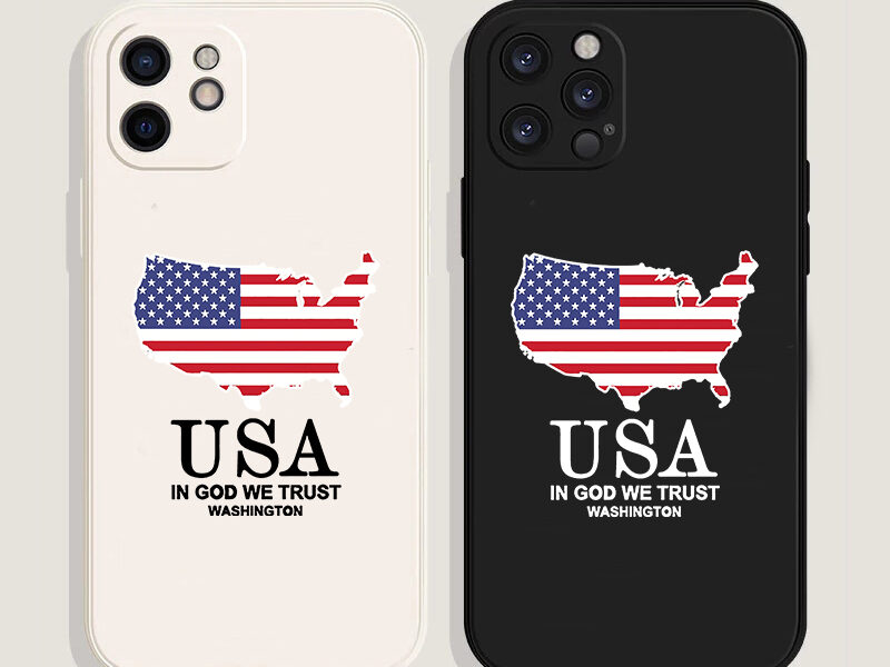 USA Flag Map Phone Case for iPhone