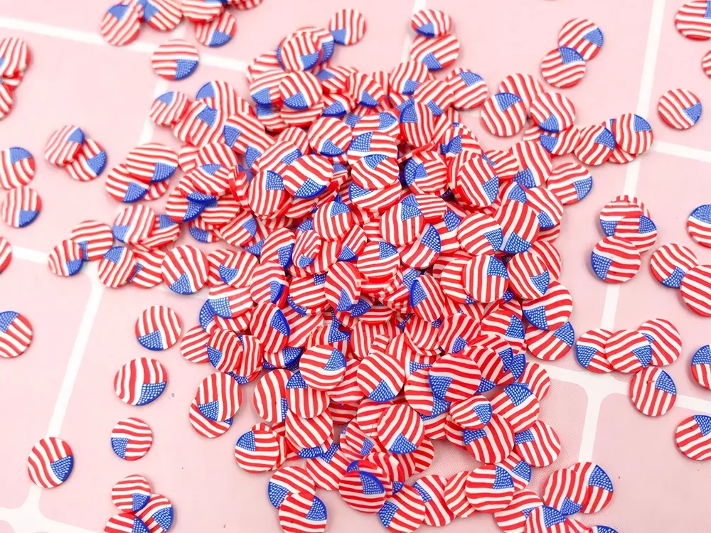 Mixed American Flag Polymer Slices for Crafts