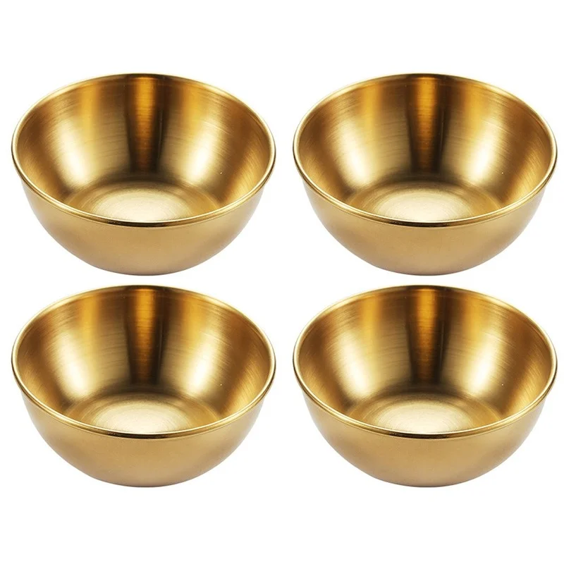 Steel Golden Sauce and Seasoning Dishes