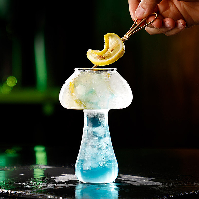 Mushroom Shaped Glass Cup